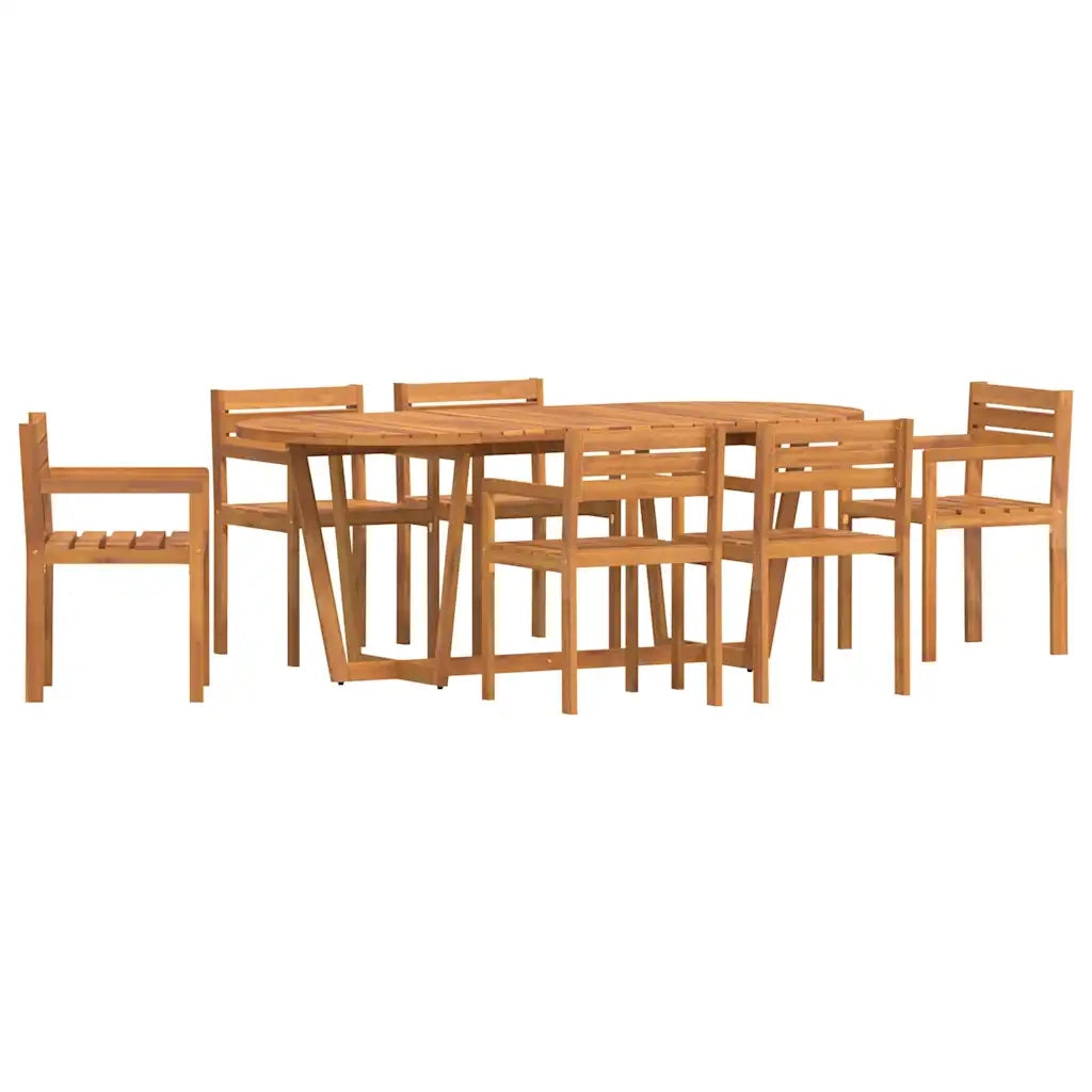 Set da pranzo da giardino da 7 pz in Legno Massello di Acacia 3334772