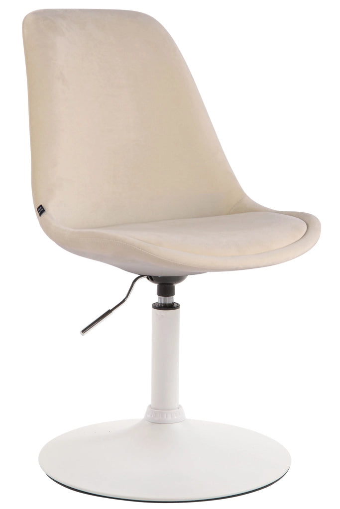 Sedia da pranzo Maverick in velluto crema,bianco