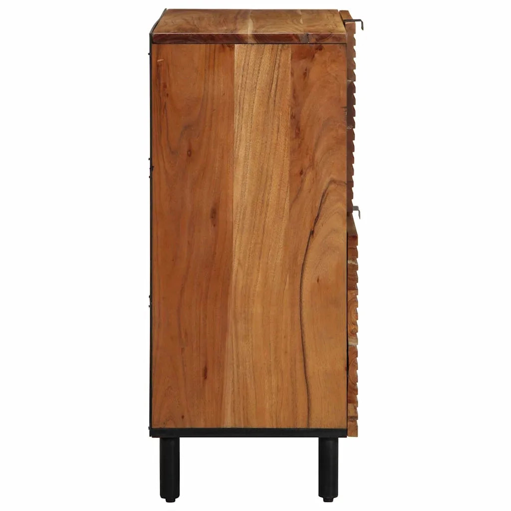 Credenza | Madia | Buffet da pranzo | Armadio da pranzo Marrone 80 x 33 x 75 cm Legno di mango massello