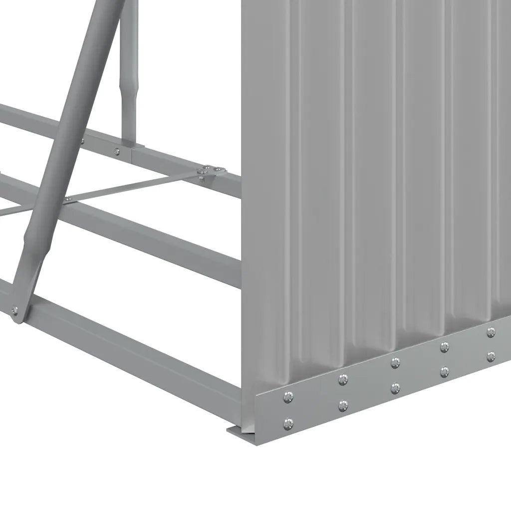 Portaceppi Grigio Chiaro 234x45x100 cm in Acciaio Zincato 364555
