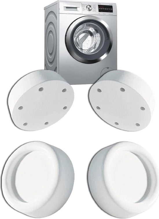 Piedini anti vibrazione per lavatrice e asciugatrice - Set da 4 pad di gomma, schocchi d'urto assorbenti rumore