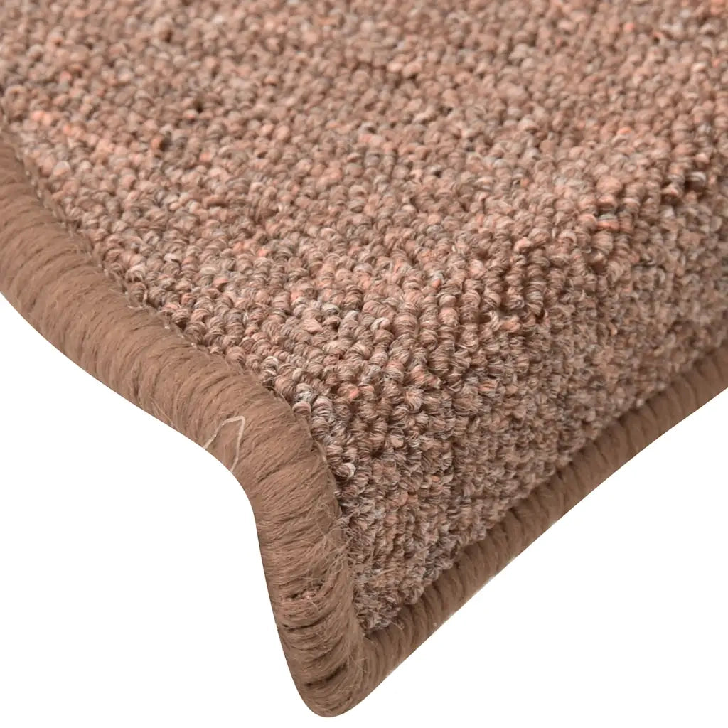 Tappetini per scale 30 pz 56x17x3 cm Marrone Semicircolari 3365744