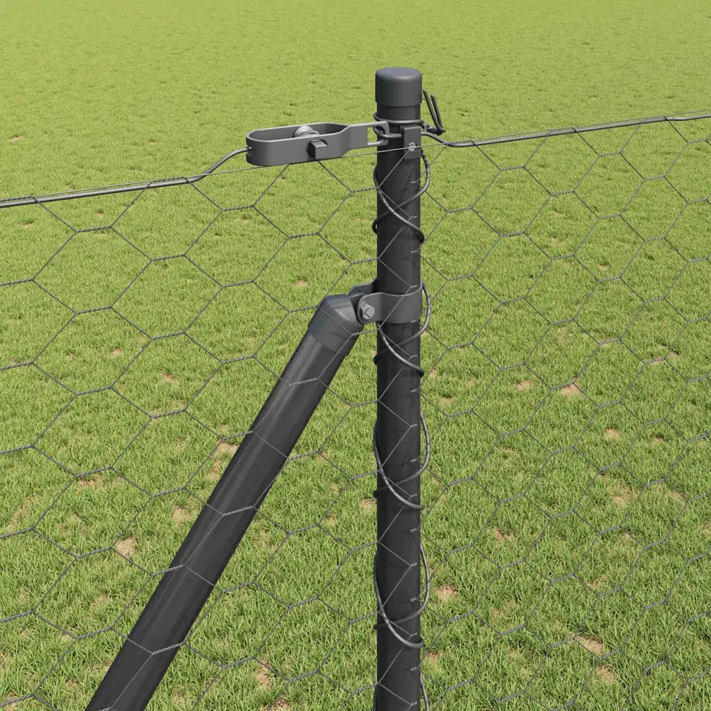 Palo della recinzione Grigio 50 x 1,6 m (rete da 50 mm)