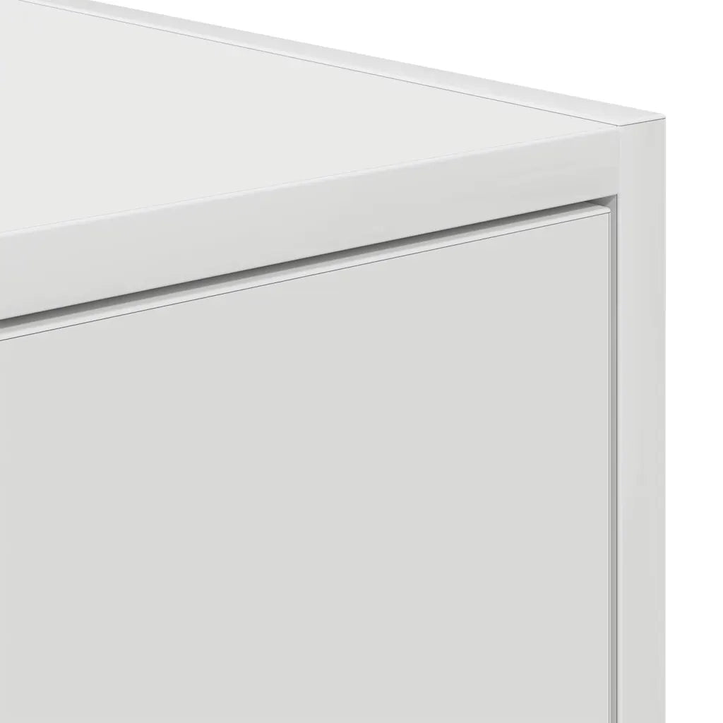 Mobili TV a Parete 2pz Bianchi 80x31x25,5 cm Legno Multistrato 861509