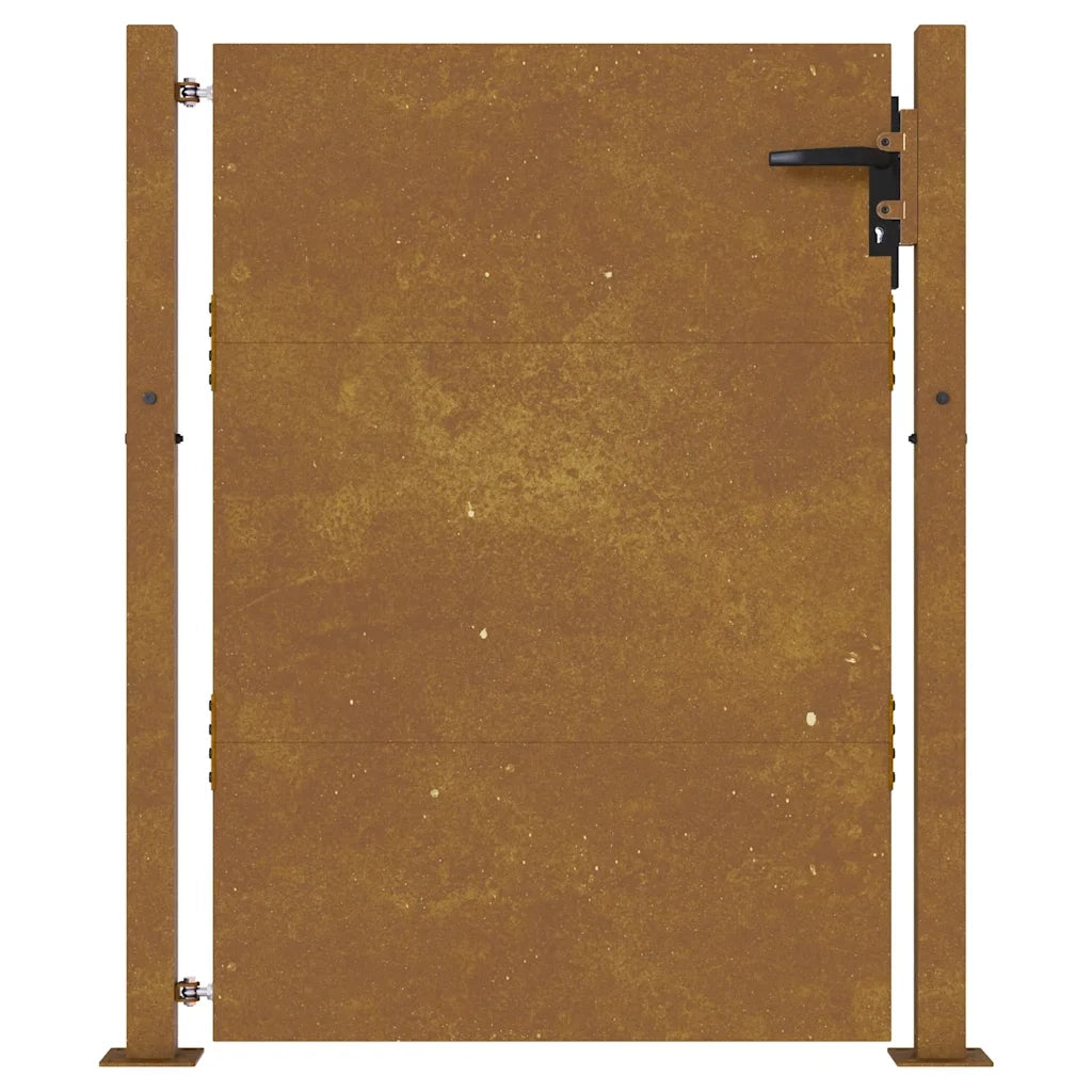 Cancello da giardino 100x125 cm in acciaio Corten 153264