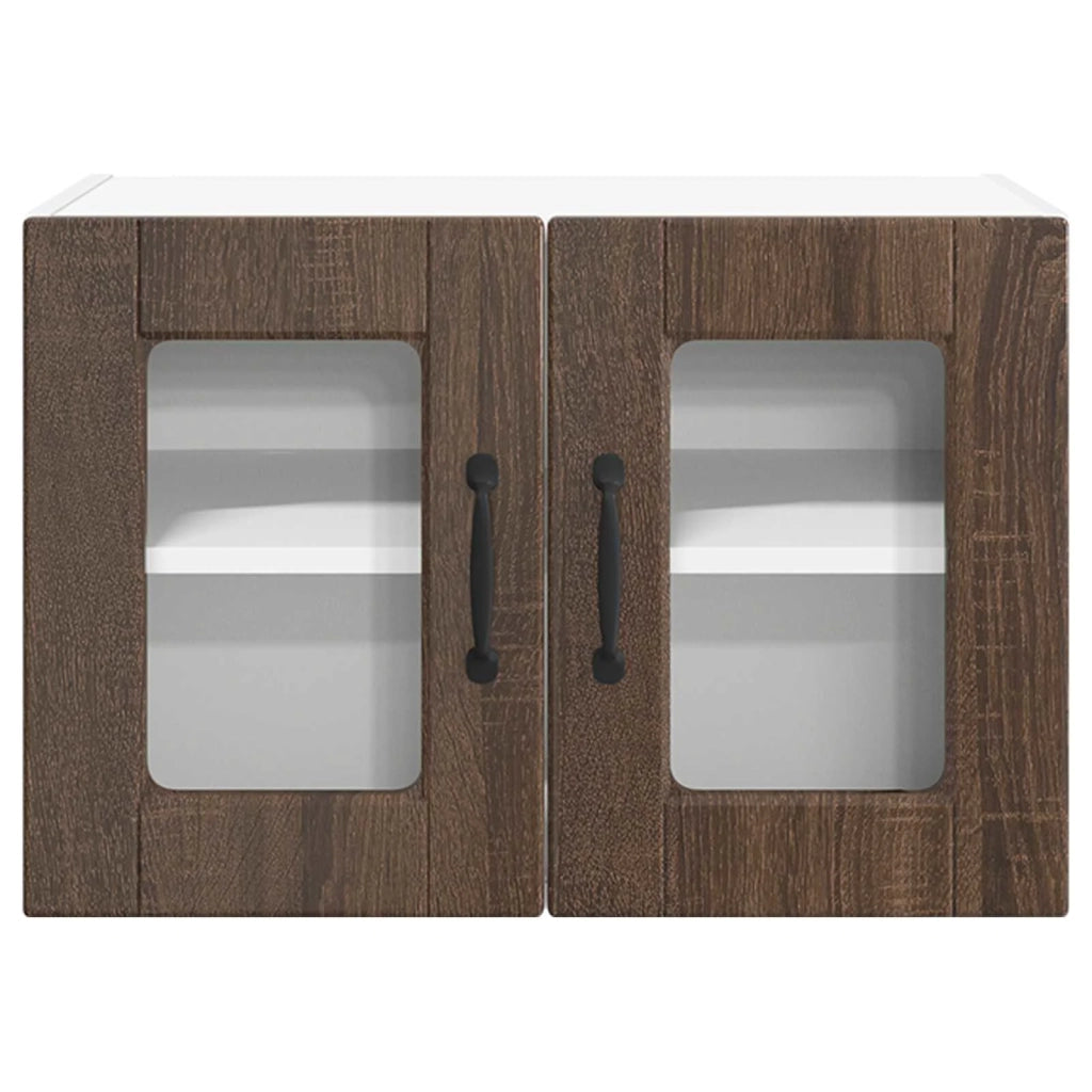 Mobile da cucina con porta 2 pz-Set di 2 Armadio da cucina Rovere Marrone 60 x 31 x 40 cm 222806