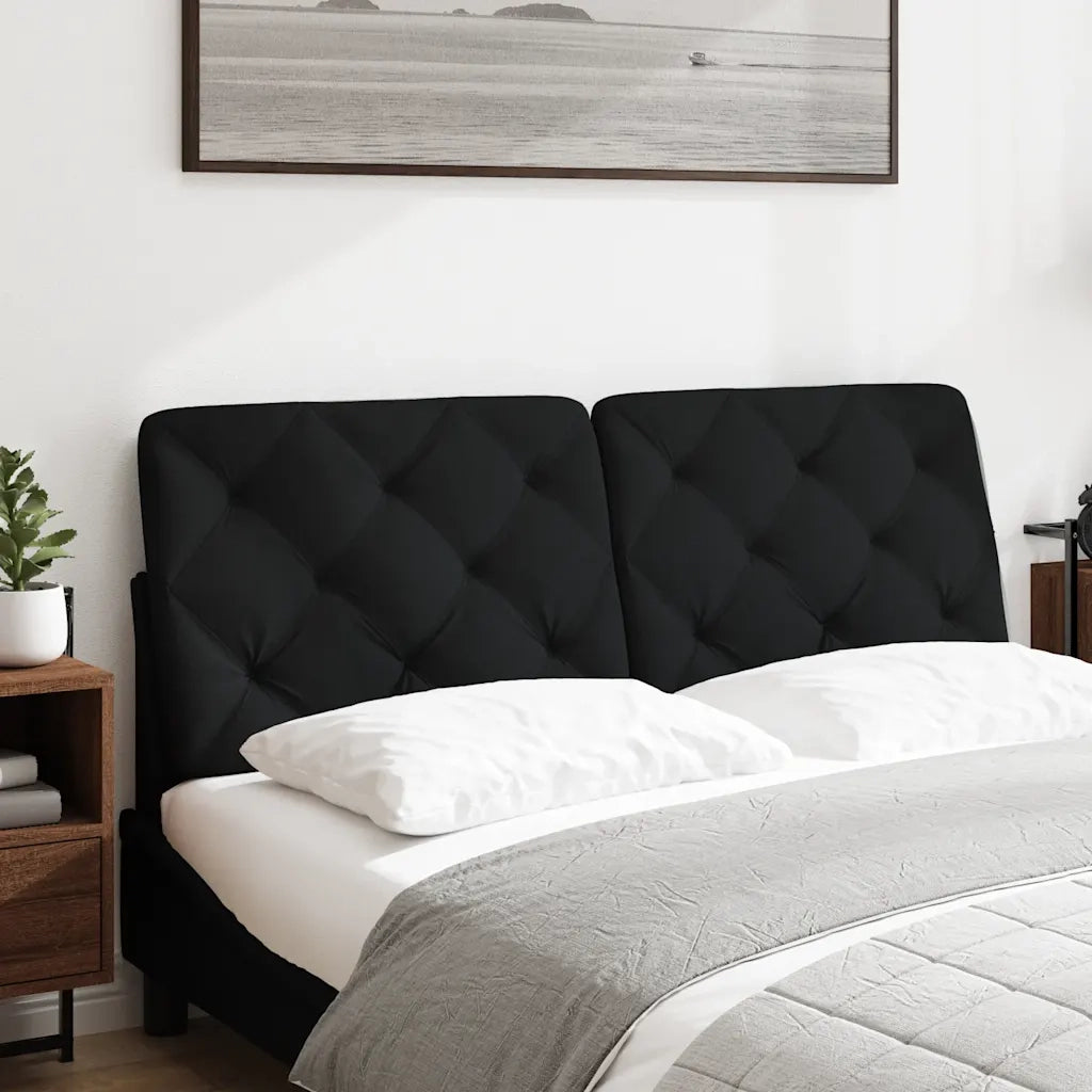 Cuscino Testiera-Cuscino per Testiera Nero 140 cm in Tessuto