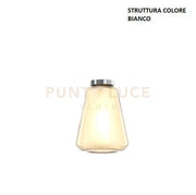 PLAFONIERA BIANCO VETRO GAMMA AMBRA 1176BI-PL1 GAMMA-AM