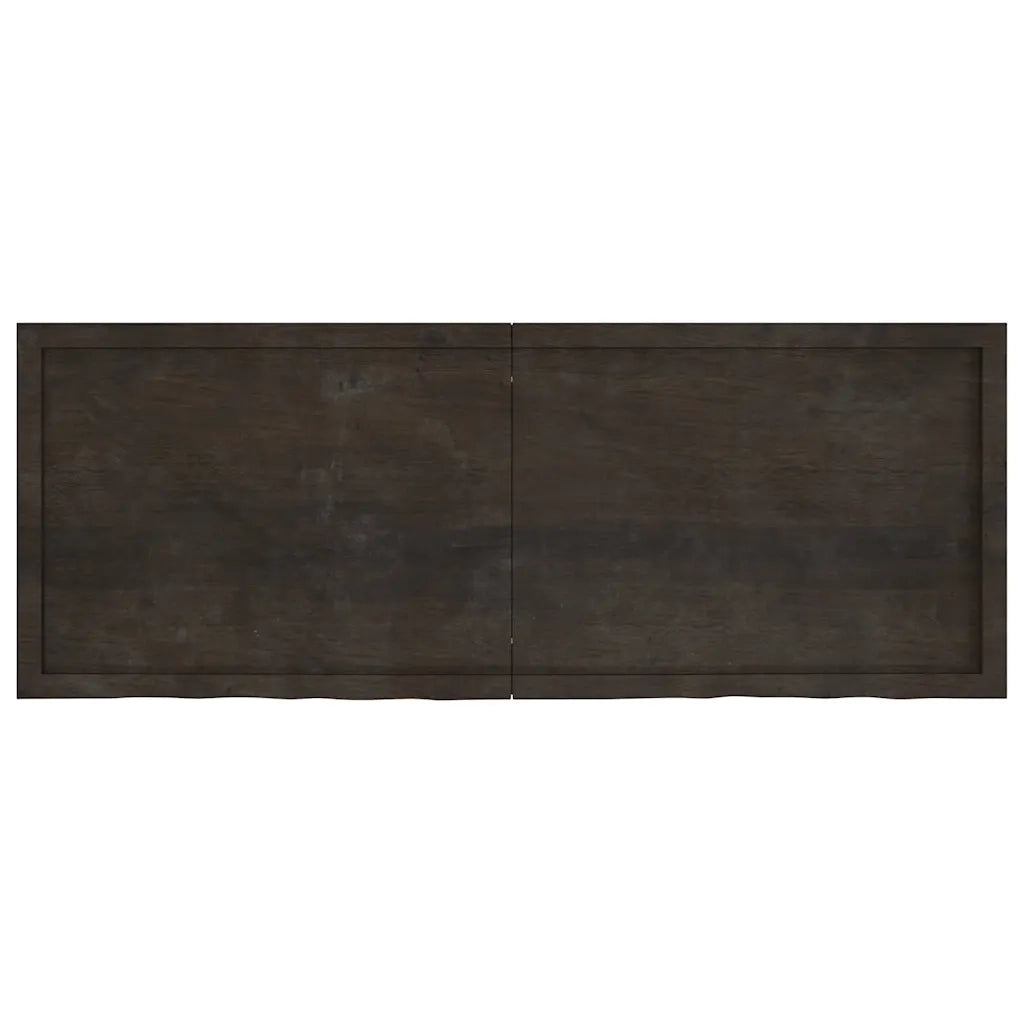Piano Bagno Marrone Scuro 160x60x(2-6)cm Legno Trattato 3156256