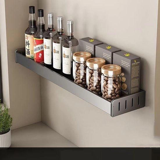 Kruidenrek appeso senza perforazione - fissaggio al muro - 40 cm