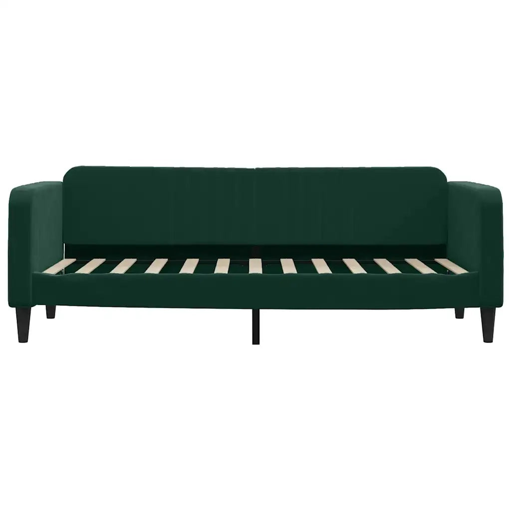 Divano Letto con Materasso Verde Scuro 80x200 cm in Velluto 3197034