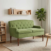 Loveseat con bottoni imbottiti Verde chiaro 111 x 65 x 79 cm 42041846