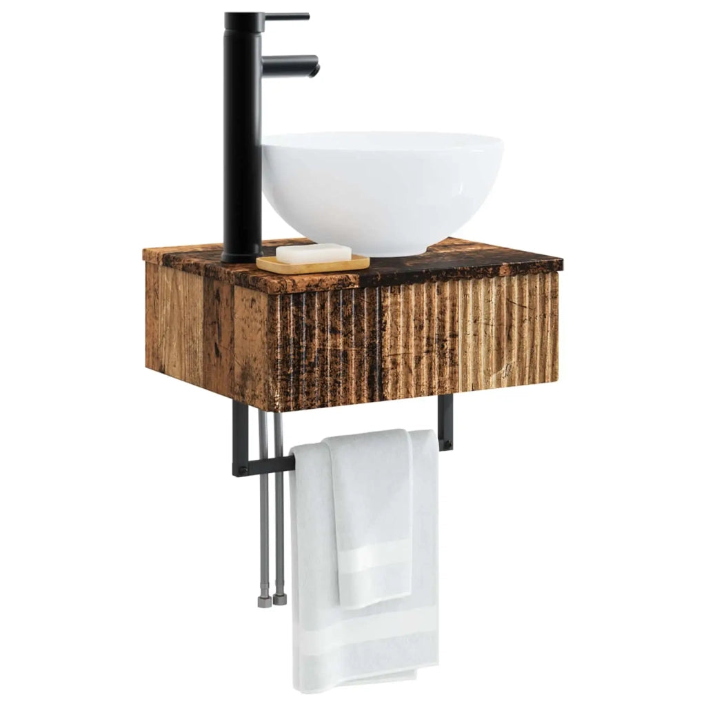 Lavabo da Parete Legno antico 40 x 35 x 39 cm CFW6164045
