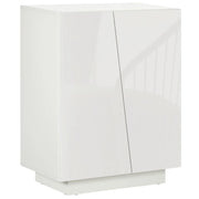 MOBILETTO MULTIUSO IN TRUCIOLATO BIANCO A 3 LIVELLI CON RIPIANO REGOLABILE SU 3 LIVELLI, 70X40X88 CM