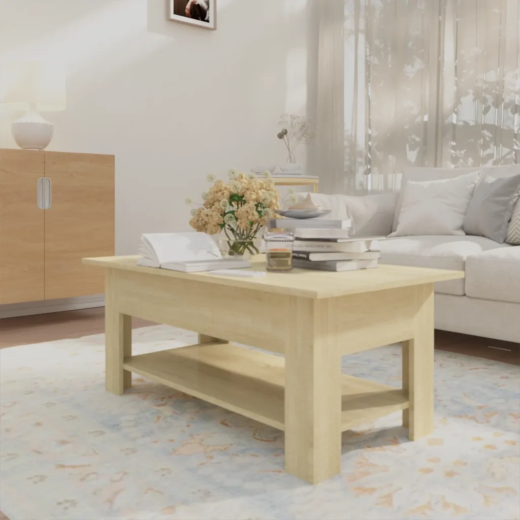 Tavolino da Salotto Rovere Sonoma 102x55x42 cm in Truciolato cod mxl 29750