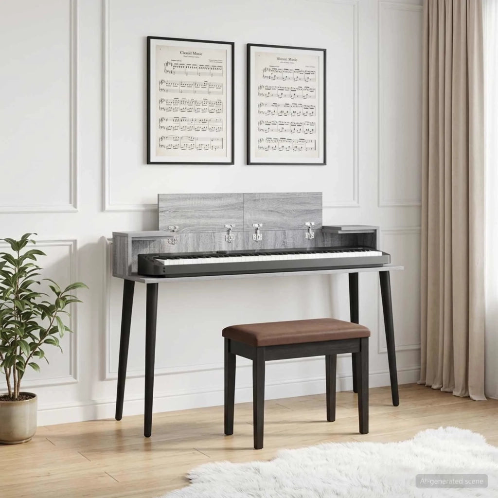Scrivania studio Sonoma grigio 152 x 36 x 19,5 cm 8006697