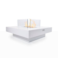 Camino a Bioetanolo da Pavimento 70x70x35 cm Panarea Bianco