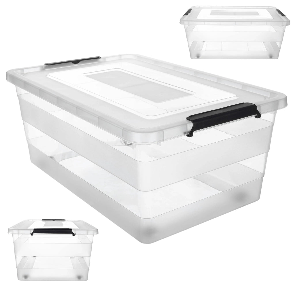 Organizzatore per giocattoli in plastica KADAX da 40 litri con coperchio