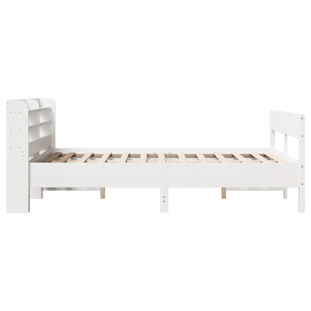 Letto senza Materasso Bianco 120x190 cm Legno Massello di Pino