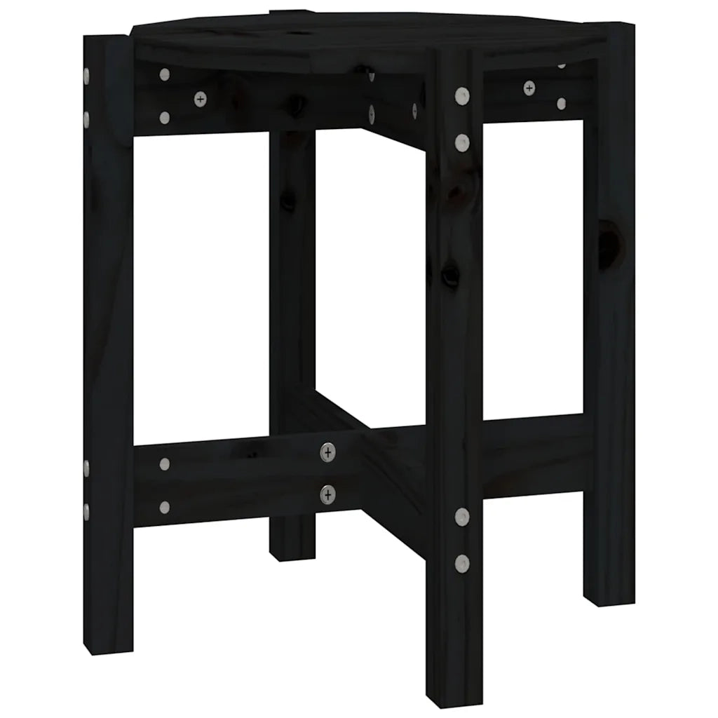 Tavolino da salotto | Tavolino da caff¨¨ | Tavolino da Soggiorno Nero ? 42,5x45 cm in Legno Massello di Pino