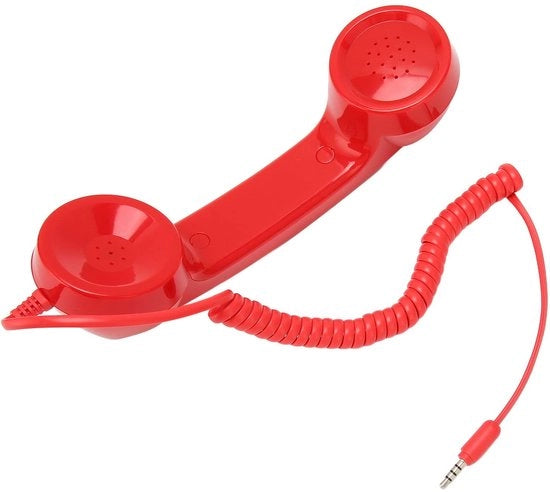 Aparato di ricezione cellulare portatile - stile retro - ingresso audio 3,5 mm - pulsante di risposta a un tocco - cavo di alimentazione 1 m - riduzione dell'irraggiamento - ricevitore cellulare portatile