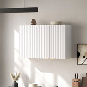 Armadio pensile da parete con 3 ante, design moderno salvaspazio, 90 × 29 × 60 cm, bianco