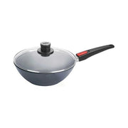 Wok woll wll11030dpil diamond lite 1 manico con coperchio vetro grigio