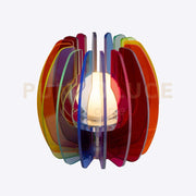 LAMPADA GRANDE IRIDE IN CRISTALLO ACRILICO 1 LUCE ATTACCO E14 MULTICOLOR