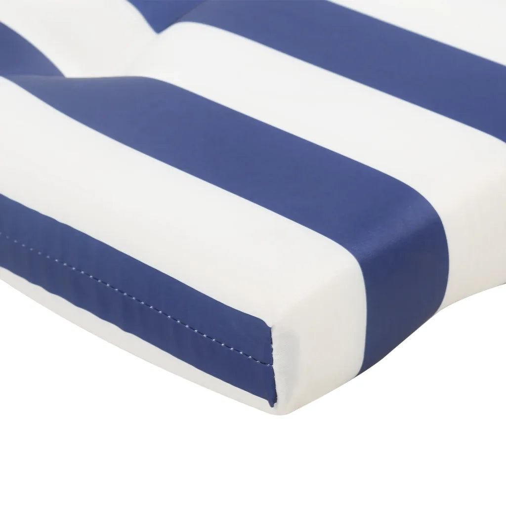 Cuscini Sedia Adirondack 2pz Strisce Bianche Blu Tessuto Oxford