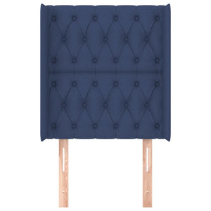 Testiera ad Orecchio Blu 83x16x118/128 cm in Tessuto 3119896