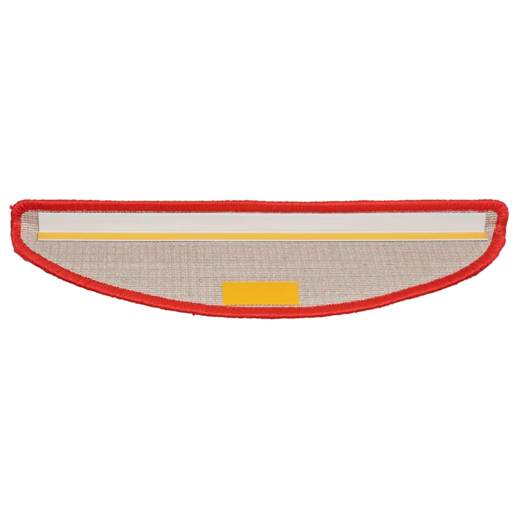 Tappetini per scale 10 pz 56x17x3 cm rossi semicircolari 149797