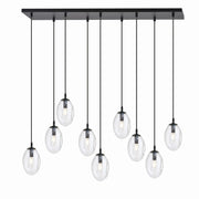 Lampadario Emibig Astral 9 9xE14 vetro trasparente