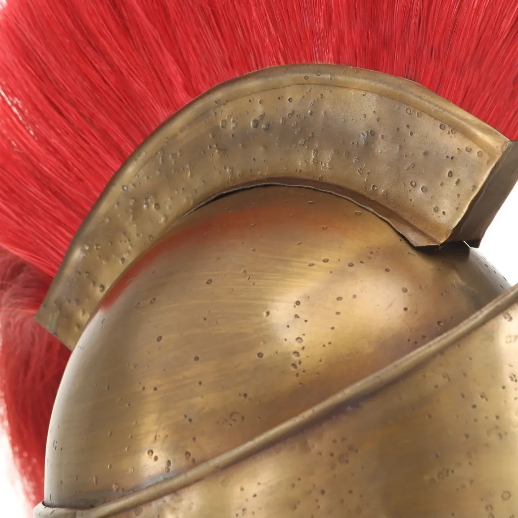 Elmo da Guerriero Greco Antico per LARP in Acciaio Ottone CFW7593681