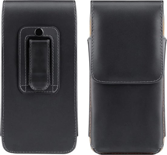 Fanny pack per smartphone con cinturino - Adatto per schermi da 6,5 pollici - Borsa imitazione pelle nera