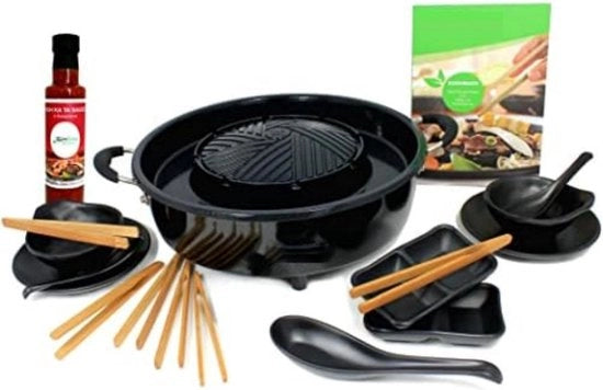 Pentola per Hotpot elettrica - Fonduta cinese - Pentola per Hotpot - Nero - 2L