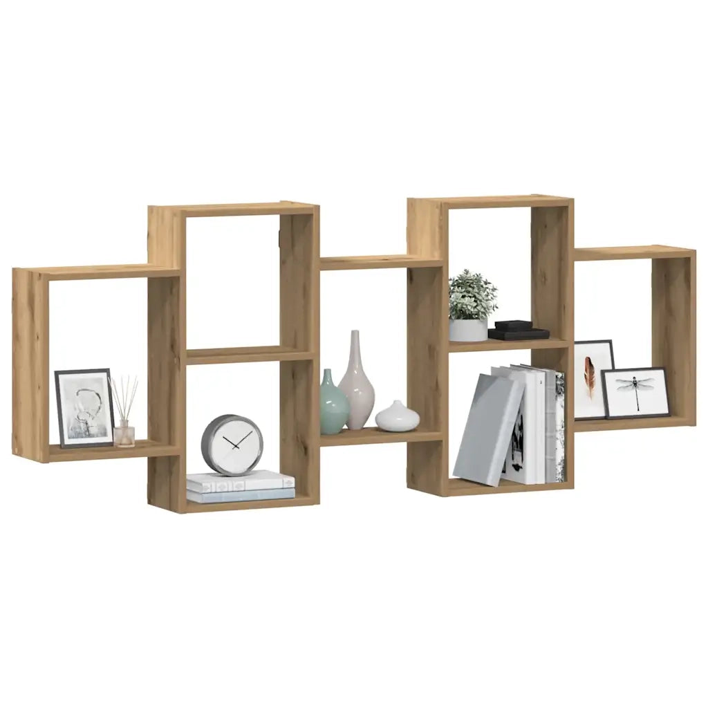 vidaXL Scaffale a Parete Rovere Artigianale 159x18x65 cm in Truciolato