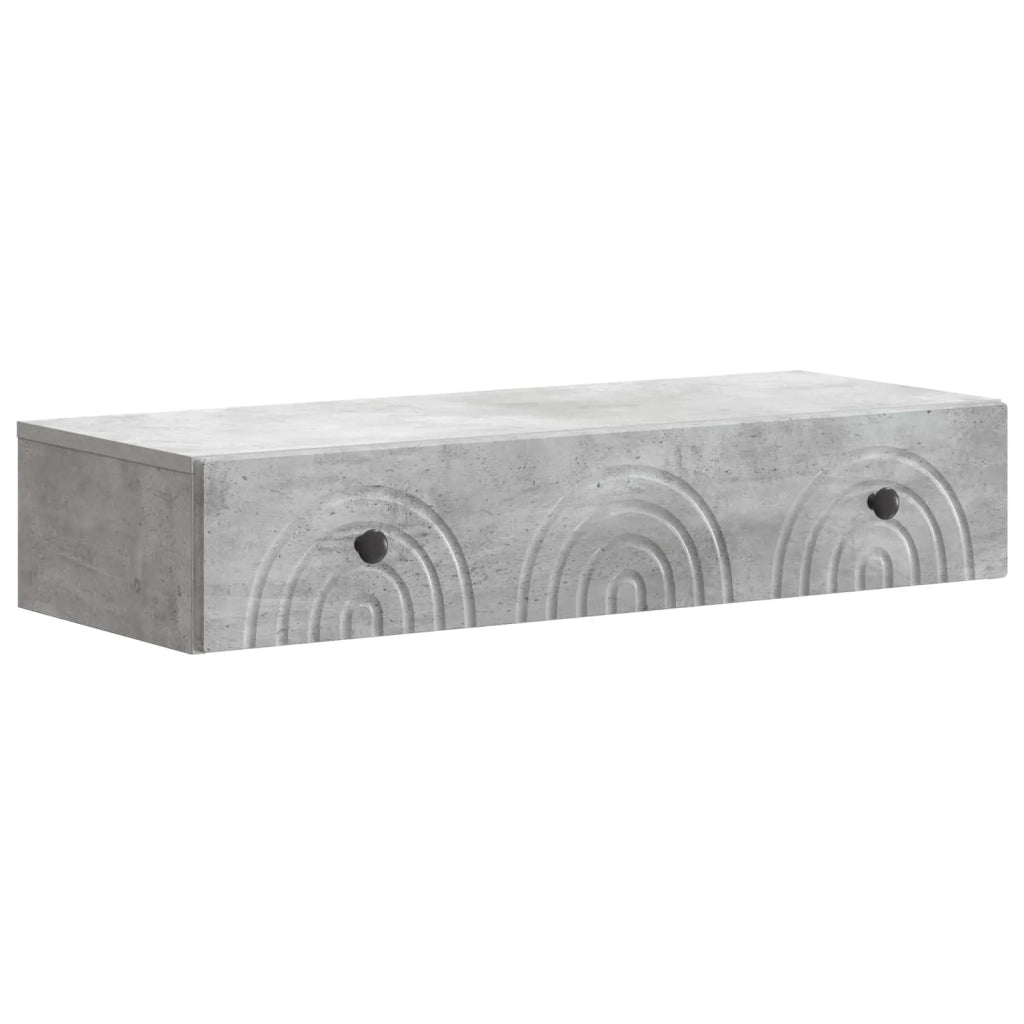 Tavolino da Parete Laterale Grigio Cemento 87,5 x 34,5 x 17 cm 898158