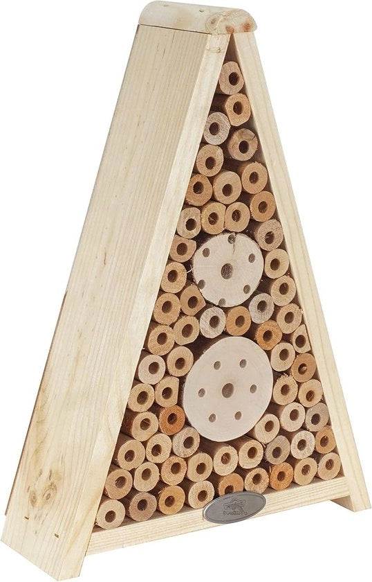 Hotel per insetti ca. 24 x 34 x 9 cm legno di quercia/metallo naturale