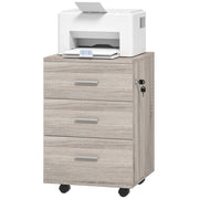 Scrivania con cassettiera a rotelle ¨C zephmum ¨C grigio 40x40x61,5 cm