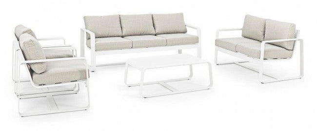 Set 2 Poltrone 74x78x84h cm con Cuscini Merrigan Bianco
