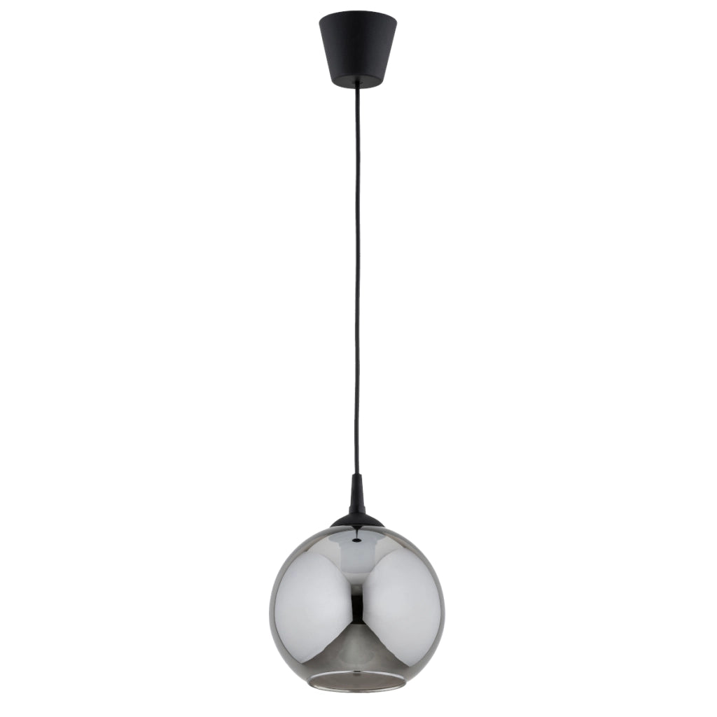 Lampada a sospensione sfera vetro fumé nero Ø20 E27 Alfa