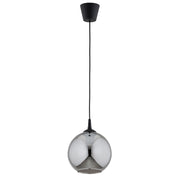 Lampada a sospensione sfera vetro fumé nero Ø20 E27 Alfa
