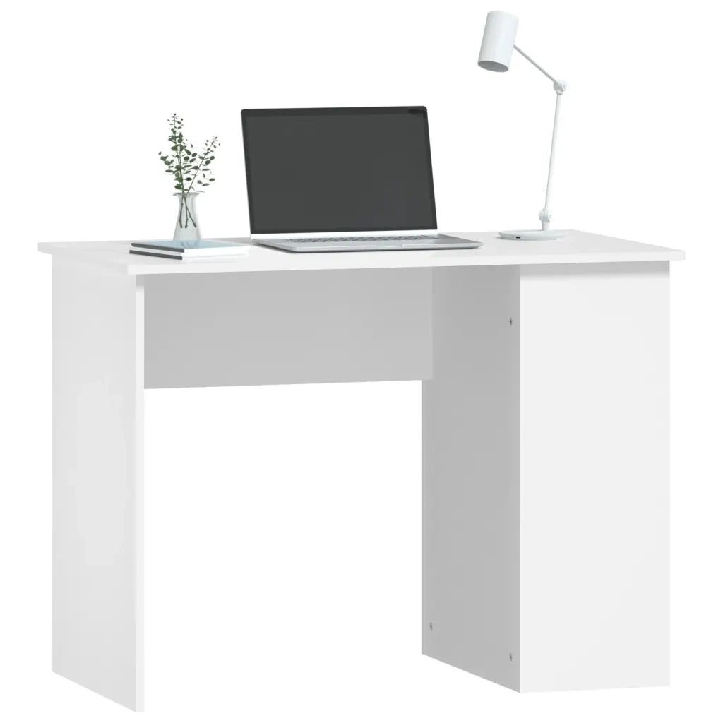 Scrivania-Scrivanie per ufficio e studio-Scrittoio Bianca 100x55x75 cm in Legno Multistrato