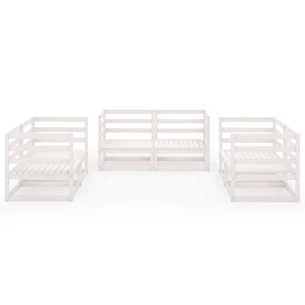 Set di mobili da giardino mobili da esterno 6 pezzi bianco legno di pino massiccio 02_0016975