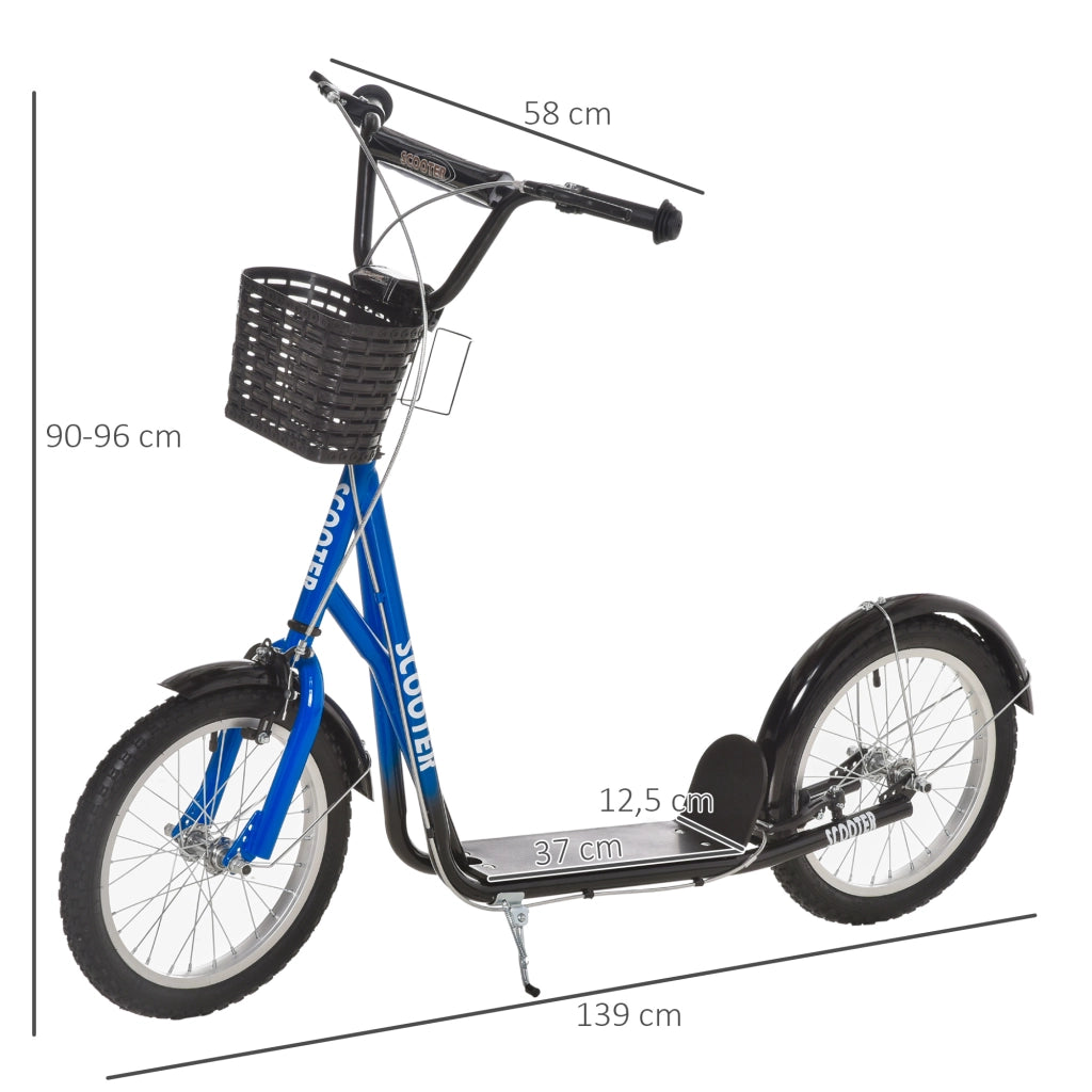 Scooter per Bambini ¨C zephmum ¨C Regolabile, Blu e Nero