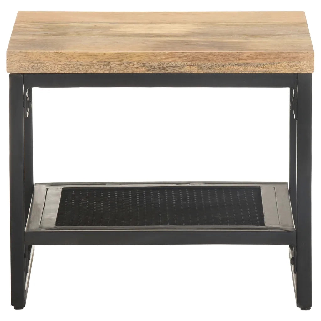 Tavolino Laterale 40x40x35 cm in Legno Massello di Mango 320241