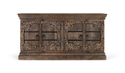 Credenza a quattro ante realizzata a mano in legno di mango