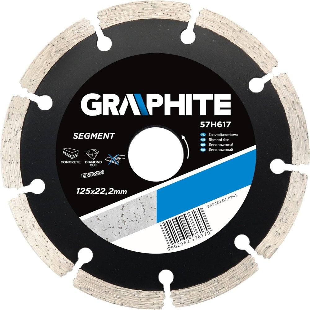 Topex 57h617 disco diamantato, 1 125 22,2 mm, segmentato ds