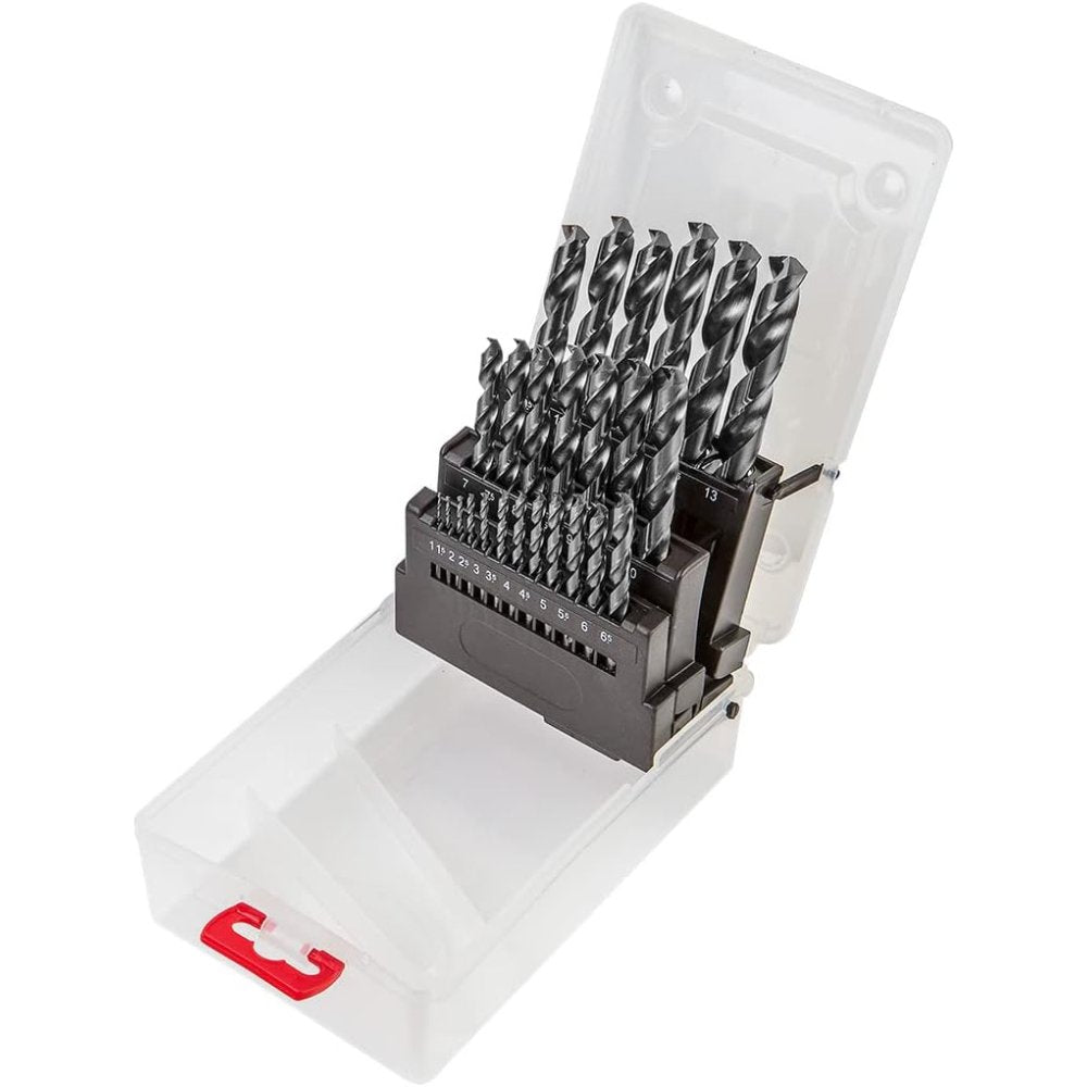 Topex 60h814 punta a spirale hss ss-g, 1.0 - 13.0 mm, set 25 pez