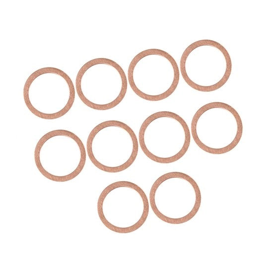 Afdichtingen in acciaio di rame 10 pezzi - 18 x 24 x 1 mm - Sluitringen - Oliometallo plug - Adatto per veicoli